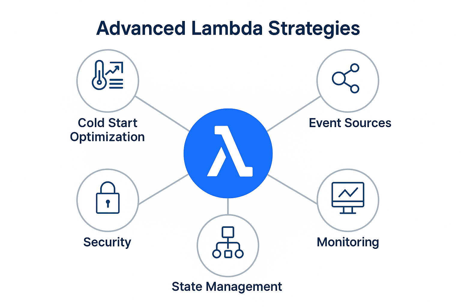 Advanced AWS Lambda Strategies: cold starts, event-driven design, state management, security, cost, observability
