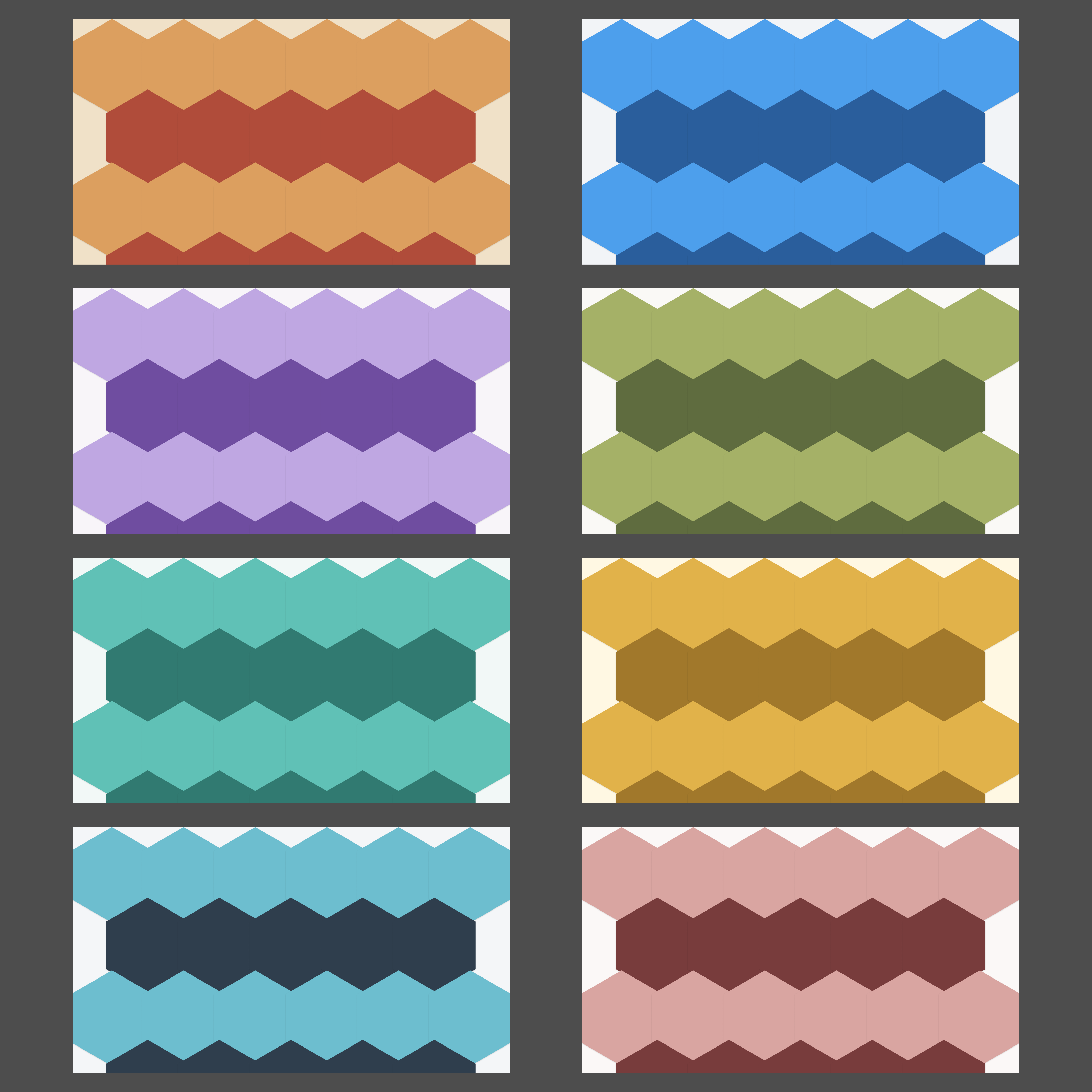 🔷 Geometry Series – Offset Dimensions - Hexagon Interlock Pattern